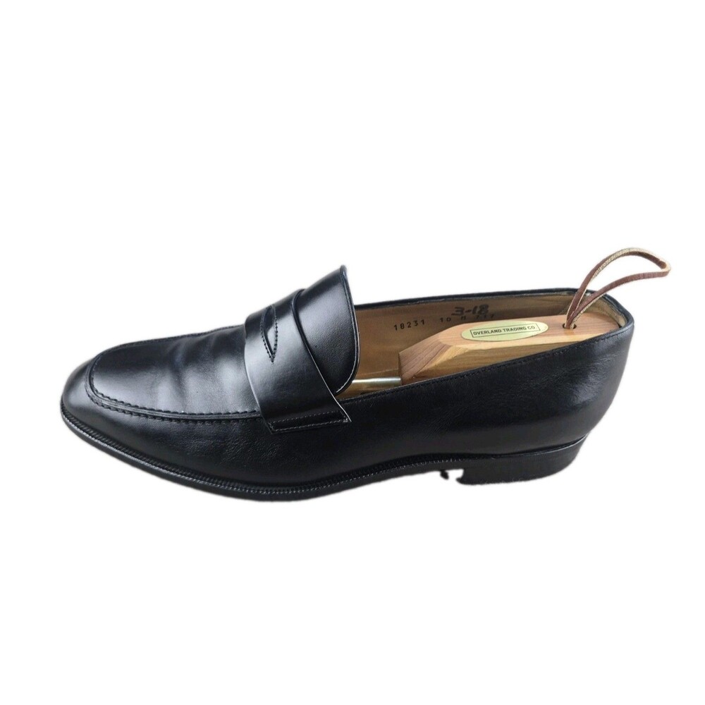 Gravati For Richards Store Shoes Men Sz 10M Black Leather Loafers Made in Italy
